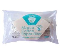 CAFEC Abaca trapezoid paper filter for 3-5 cups 100pcs/pack |Disposable Pour-Over Coffee Paper Filter made of Eco-Friendly Refined Virgin Pulp for Better Tasting Brewing (White) | CF-AB-102/100W