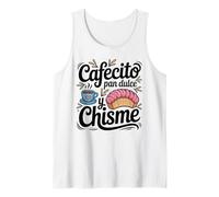 Cafecito Pan Dulce y Chisme Concha Coffee Lover Tank Top