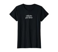Cafecito Por Favor Spanish Coffee Phrase Value Graphic T-Shirt, Women, Black, M