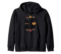 Cafecito y Chisme Coffee Lovers Relaxed Vibes Weekend Fun Zip Hoodie