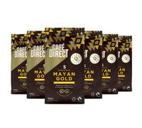 Cafedirect Mayan Gold Organic Coffee Beans ? Smooth Dark Roast with Caramel Sweetness, Fairtrade Arabica from Mexico 200g (Pack of 6 - 1.2kg total)