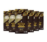Cafedirect Mayan Gold Organic Ground Coffee - Smooth Dark Roast with Caramel Sweetness, Fairtrade Arabica from Mexico 200g (Pack of 6 - 1.2kg total)