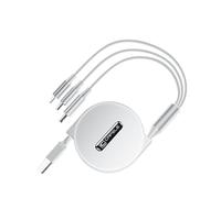 CAFELE 3 in 1 Retractable Charging Cable [20-120CM],5V/3A Safe Fast Retractable Multi USB Cable,Universal Charging Cable Multiple With Type C/MicroUSB/Phone for 14 13 Galaxy Huawel X1a0mi