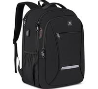 CAFELE Backpack for Men and Women,School Backpack for Teenager,17.3 inch Laptop Bookbag with USB Charging port for Business Work College Travel,Black