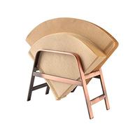CAFEMASY Coffee Filter Holder Size 4 & 2 Retro Copper Metal Rack Stand for Home Kitchen Cafe Bar Cone Coffee Filters Storage