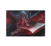 Cafemira 1000 pcs Adult Wooden Jigsaw Puzzle,Ancient Dragon&Mythical Library,Relieve Stress and Enjoy the Fun of Solving Puzzles,Ideal for Relaxation and Family Fun,Every Piece is Unique