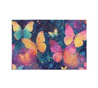 Cafemira 1000 pcs Adult Wooden Jigsaw Puzzle,Colorful Butterflies,Vibrant Winged,Exercise Hands on Skills and Thinking,Exploratory hobbies and challenges,Complete with family and friends