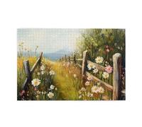 Cafemira 1000 Pcs Adult Wooden Jigsaw Puzzle,Paths And Wooden Fences,Relax And Enjoy The Fun Of Solving Puzzles,Complete With Family Friends,Promote A Warmer Relationship,Stunning Artwork