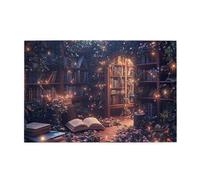Cafemira 1000 pcs Jigsaw Puzzle,A magical library scene with open books,Adult Wooden puzzles game,Relieve Stress and Enjoy the Fun of Solving Puzzles,Use your imagination to the fullest,