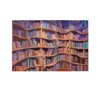 Cafemira 1000 pcs Puzzle for Adult,Wooden Jigsaw,Color Coordinated Library Wall,Relax and Enjoy the Fun of Solving,Party events to bring people closer together,Deep relaxation for yourself