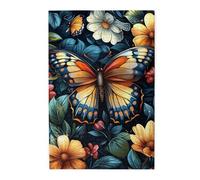 Cafemira 1000 Pcs Wooden jigsaw Puzzle,Colorful butterflies and flowers,Relieve Stress &Enjoy the Fun of Solving,Creative Activity Hobbies for Adults,Complete with family friends,Relax yourself