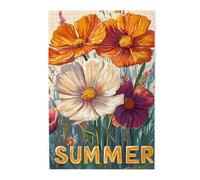 Cafemira 1000 Pcs Wooden Jigsaw Puzzle For Adults,Summer Atmosphere Flowers,Relieve Stress And Enjoy The Fun Of Solving Puzzles,Hands On Assembly Of Your Home Decor Wall Art,Vibrant Design