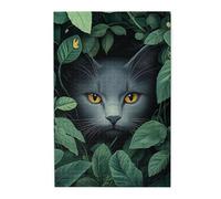 Cafemira 1000 pcs Wooden Jigsaw Puzzle for Adults,the cat is hiding in the green field,Relieve Stress and Enjoy the Fun of Solving,Creative Play & Holiday Party Gifts Artwork Wall Home Decor