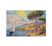 Cafemira 1000 Pcs Wooden Jigsaw Puzzle,Small Sailboat On The Lake,Adult Puzzles Game,Exercise Hands On Ability And Thinking Patience,Suitable For Entertaining With Family During Holidays
