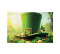Cafemira 1000 Pcs Wooden Jigsaw Puzzles For Adults,Holiday Hats And Greenery,Relax And Enjoy The Fun Of Solving Puzzles,Exercise Hands On Ability And Thinking Patience,Create A Festive Atmosphere