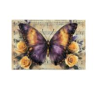 Cafemira 1000 pcs Wooden Vintage Jigsaw Puzzle for Adult,vibrant butterfly,Relieve Stress and Enjoy the Fun of Solving Puzzles,Exercise Hands-on Ability and Thinking Patience,Stunning Artwork