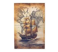 Cafemira 1000 Piece Adult Wooden Jigsaw Puzzle,Explore New World Maps,Hands On Assembly Of Your Home Decor Wall Art,Relieve Stress And Enjoy The Fun Of Solving Puzzles,Every Piece Is Unique