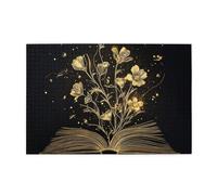 Cafemira 1000 Piece Adult Wooden Jigsaw Puzzle,World Emerging From Open Book,Magical Literary Universe,Unique Book Lover'S Gift,Ideal For Relaxation And Family Fun,Challenge To Yourself