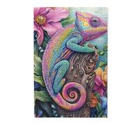 Cafemira 1000 Piece Jigsaw Puzzle,Adults Wooden Puzzles,Chameleon Clinging To Tree Trunk,Master Of Camouflage In Nature,Relieve Stress &Enjoy The Fun Of Solving,Exploratory Hobbies And Challenges
