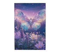 Cafemira 1000 Piece Jigsaw Puzzle,Exquisite Purple Butterfly In Blooming Garden,Adults Wooden Puzzles,Relieve Stress & Enjoy The Fun Of Solving,Exploratory Hobbies And Challenges,Stunning Artwork