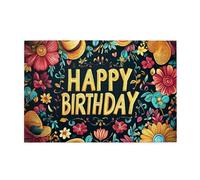 Cafemira 1000 Piece Wooden Jigsaw Puzzle For Adult,A Poster With The Words' Happy Birthday 'Written On It,Exercise Hands On Skills And Thinking,Ideal For Relaxation &Family Fun,Gift For Friends