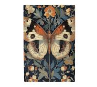 Cafemira 1000 Piece Wooden Jigsaw Puzzle for Adult,Medieval Style Butterfly,Ornate Gothic Insect Artwork,Exercise Hands on Skills and Thinking,Enjoy the Puzzle Solving Process,Gifts for Friends