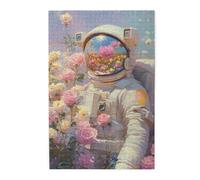 Cafemira 1000 Pieces Jigsaw Puzzles For Adults,Dreamlike Astronaut In Flower Field,Exercise Hands On Skills And Thinking,Relieve Stress And Enjoy The Fun Of Solving,Complete With Family Friends
