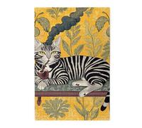 Cafemira 1000 Pieces Wooden Jigsaw Puzzle For Adults,Cat Lounging On Vintage Chair,Classic Feline Elegance,Exercise Your Hands On Skills,Relieve Stress And Enjoy The Fun Of Solving Puzzles