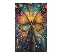 Cafemira 1000 Pieces Wooden Jigsaw Puzzle For Adults,Ethereal Butterfly Maiden,Delicate Wings And Feminine Grace,Exercise Hands On Skills And Thinking,Party Events To Bring People Closer Together