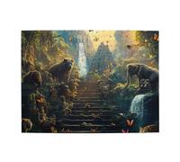 Cafemira 500 Pcs Jigsaw Puzzle,Forests Party,Adult Wooden Puzzles,Challenging Brain Exercise,Relax And Enjoy The Fun Of Solving,Creative Activity Hobbies,Complete With Family And Friends