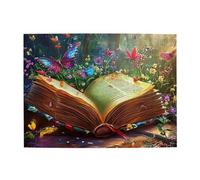Cafemira 500 Pcs Jigsaw Puzzle,Open Book With Butterflies Emerging,Adult Wooden Puzzles,Relax And Enjoy The Fun Of Solving,Use Your Imagination To The Fullest,Complete With Family