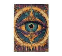 Cafemira 500 Pcs Wooden Jigsaw Puzzle,An Artistic Representation Of The Eye,Creative Activity Hobbies For Adults,Exercise Hands On Skills And Thinking,Brainstorming For Stress Relief