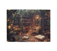 Cafemira 500 pcs Wooden Jigsaw Puzzle for Adult,A magical library scene with open books,Vibrant Design,Relieve Stress and Enjoy the Fun of Solving Puzzles,Exercise your hands on skills,