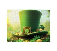 Cafemira 500 Pcs Wooden Jigsaw Puzzles For Adults,Holiday Hats And Greenery,Relax And Enjoy The Fun Of Solving Puzzles,Exercise Hands On Ability And Thinking Patience,Create A Festive Atmosphere