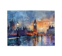 Cafemira 500 Pcs Wooden Puzzle For Adult,Big Ben In The Evening,Exercise Hands On Skills And Thinking,Brainstorming For Stress Relief,Suitable For Entertaining With Family During Holidays