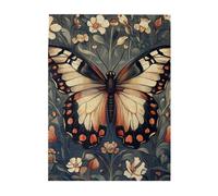 Cafemira 500 Pcs Wooden whimsical Jigsaw Puzzle,Stunning Butterfly in Blooming Garden,Creative Activity Hobbies for Adults,Relieve Stress and Enjoy the Fun of Solving,Stunning Artwork