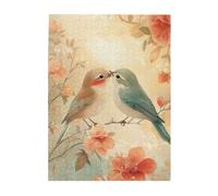 Cafemira 500 Piece Jigsaw Puzzle,Adults Wooden puzzles,Two birds,one kissing the other,Relieve Stress &Enjoy the Fun of Solving,Exploratory hobbies and challenges,Complete with family friends