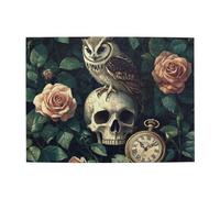 Cafemira 500 Piece Wooden Adult Jigsaw Puzzle,Owl Perched On A Human Skull,Relax And Enjoy The Fun Of Solving,Brainstorming For Stress Relief,Complete For Animal Lover