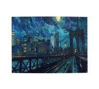 Cafemira 500 Piece Wooden Jigsaw Puzzle,A Bridge Under The Starry Sky,Let Your Imagination Run Wild,Brainstorming For Stress Relief,Hands On Assembly Of Your Home Decor Wall Art,Stunning Artwork
