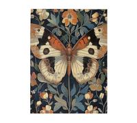 Cafemira 500 Piece Wooden Jigsaw Puzzle for Adult,Medieval Style Butterfly,Ornate Gothic Insect Artwork,Exercise Hands on Skills and Thinking,Enjoy the Puzzle Solving Process,Gifts for Friends
