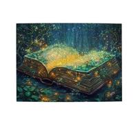 Cafemira 500 Pieces Wooden Jigsaw Puzzle,Enchanted Open Book,Magical Glow Fantasy Scene,puzzles for Adults,Relieve Stress and Enjoy the Fun of Solving,Exercise your hands on skills