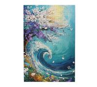 Cafemira A Beautiful Painting Of An Ocean Wave,1000 Pcs Wooden Jigsaw Puzzles For Adults,Use Your Imagination To The Fullest,Every Piece Is Unique,Relieve Stress And Enjoy The Fun Of Solving