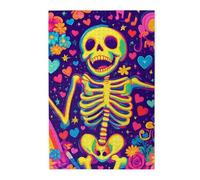 Cafemira A cute,happy skeleton,1000 Pcs Wooden jigsaw Puzzle,Relieve Stress &Enjoy the Fun of Solving,Creative Activity Hobbies for Adults,Complete with family friends,Relax yourself