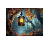 Cafemira A lantern in the autumn forests,500 Piece Wooden Jigsaw Puzzle,Creative Activity Hobbies for Adults,Relax &Enjoy the Fun 0f Solving,Exercise your hands on skills,challenge to yourself