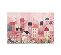 Cafemira A Quiet And Romantic Town,1000 Pcs Wooden Jigsaw Puzzles For Adults,Relieve Stress And Enjoy The Fun Of Solving Puzzles,Hands On Assembly Of Your Home Decor Wall Art,Stunning Artwork