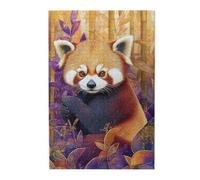 Cafemira A Red Panda In The Bamboo Forests,1000 Pcs Wooden Jigsaw Puzzle,Creative Activity Hobbies For Adults,Exercise Hands On Skills And Thinking,For Entertaining With Family During Holidays