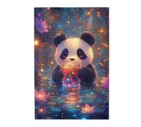 Cafemira Adorable Panda Drinking Bubbles Tea,Adult Wooden Jigsaw Puzzle 1000 Piece,Exercise Hands On Skills And Thinking,Stress Relieving Pleasure,Exploratory Hobbies And Challenges,