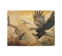 Cafemira Adult 500 Piece Wooden Jigsaw Puzzle,Soaring Eagle,Relieve Stress And Enjoy The Fun Of Solving Puzzles,Exercise Your Hands On Skills,Complete For Animal Lovers