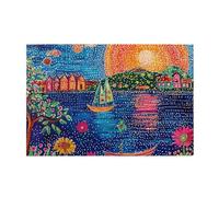 Cafemira Adult puzzles game,Sunrise by the seaside,Wooden Jigsaw Puzzle 1000 pcs,Hands on assembly of your home decor wall art,Exploratory hobbies & challenges,Complete with family and friends