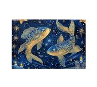 Cafemira Adult Wooden Jigsaw Puzzle 1000 pcs,Constellation Pisces,Every Piece is Unique,Relax and Enjoy the Fun of Solving Puzzles,Exercise Hands on Skills and Thinking,Gifts for Astrology Lovers